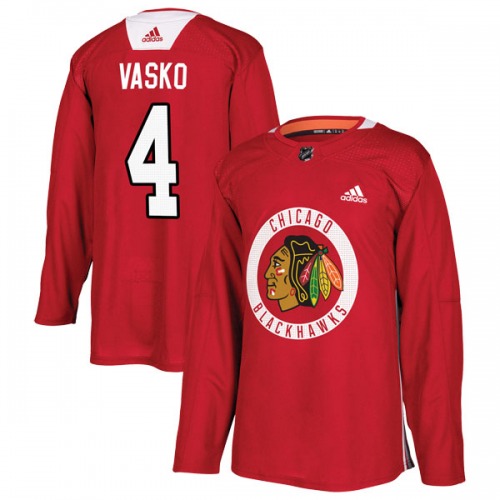 Elmer Vasko Chicago Blackhawks Adidas Youth Authentic Home Practice Jersey (Red)