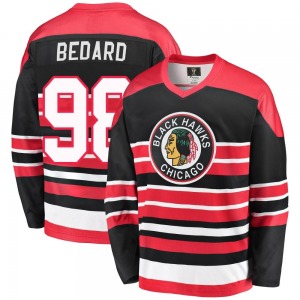 Connor Bedard Chicago Blackhawks Fanatics Branded Premier Breakaway Heritage Jersey (Red/Black)