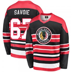 Samuel Savoie Chicago Blackhawks Fanatics Branded Premier Breakaway Heritage Jersey (Red/Black)