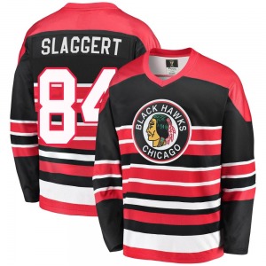 Landon Slaggert Chicago Blackhawks Fanatics Branded Premier Breakaway Heritage Jersey (Red/Black)