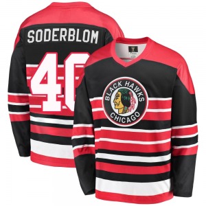 Arvid Soderblom Chicago Blackhawks Fanatics Branded Premier Breakaway Heritage Jersey (Red/Black)