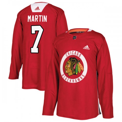 Pit Martin Chicago Blackhawks Adidas Authentic Home Practice Jersey (Red)