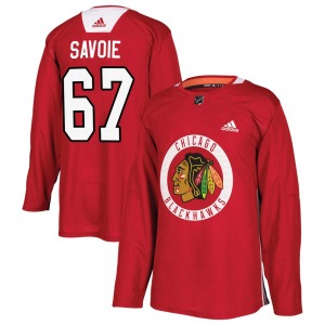 Samuel Savoie Chicago Blackhawks Adidas Authentic Home Practice Jersey (Red)