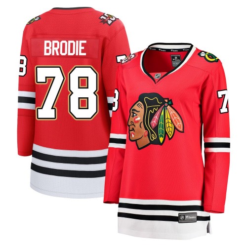 TJ Brodie Chicago Blackhawks Fanatics Women's Breakaway Centennial Jersey (Red)