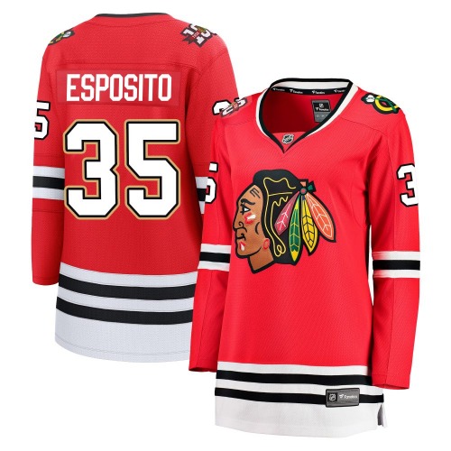 Tony Esposito Chicago Blackhawks Fanatics Women's Breakaway Centennial Jersey (Red)