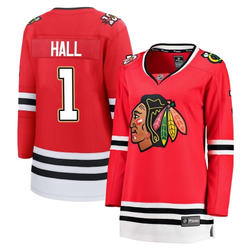 Glenn Hall Chicago Blackhawks Fanatics Women's Breakaway Centennial Jersey (Red)