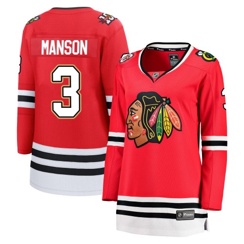 Dave Manson Chicago Blackhawks Fanatics Women's Breakaway Centennial Jersey (Red)