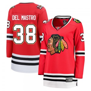 Ethan Del Mastro Chicago Blackhawks Fanatics Women's Breakaway Centennial Jersey (Red)