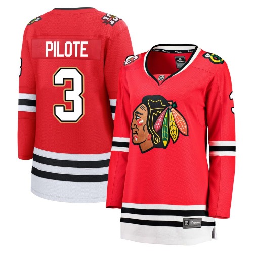 Pierre Pilote Chicago Blackhawks Fanatics Women's Breakaway Centennial Jersey (Red)