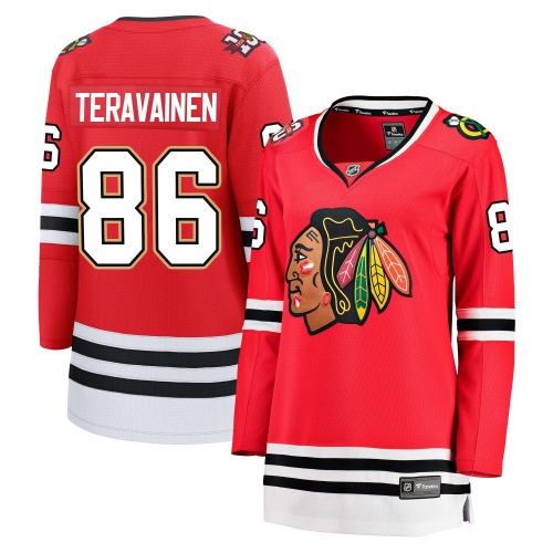 Teuvo Teravainen Chicago Blackhawks Fanatics Women's Breakaway Centennial Jersey (Red)