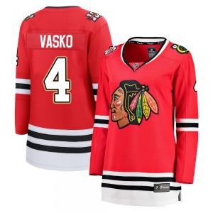 Elmer Vasko Chicago Blackhawks Fanatics Women's Breakaway Centennial Jersey (Red)