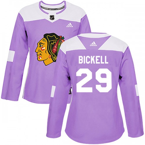 Bryan Bickell Chicago Blackhawks Adidas Women's Authentic Fights Cancer Practice Jersey (Purple)