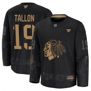 Dale Tallon Chicago Blackhawks Fanatics Premium 2024 Military Appreciation Practice Jersey (Black)