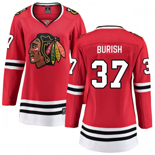 Adam Burish Chicago Blackhawks Fanatics Branded Women's Breakaway Home Jersey (Red)