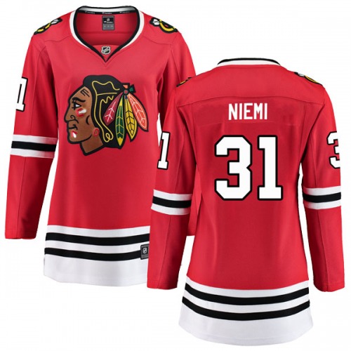 Antti Niemi Chicago Blackhawks Fanatics Branded Women's Breakaway Home Jersey (Red)