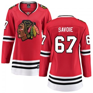 Samuel Savoie Chicago Blackhawks Fanatics Branded Women's Breakaway Home Jersey (Red)