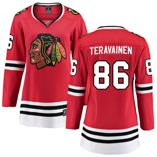 Teuvo Teravainen Chicago Blackhawks Fanatics Branded Women's Breakaway Home Jersey (Red)