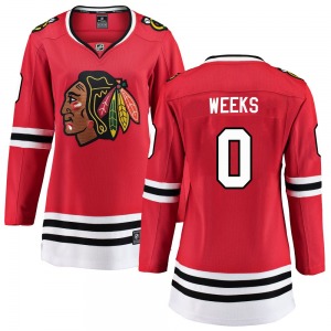 Mitchell Weeks Chicago Blackhawks Fanatics Branded Women's Breakaway Home Jersey (Red)