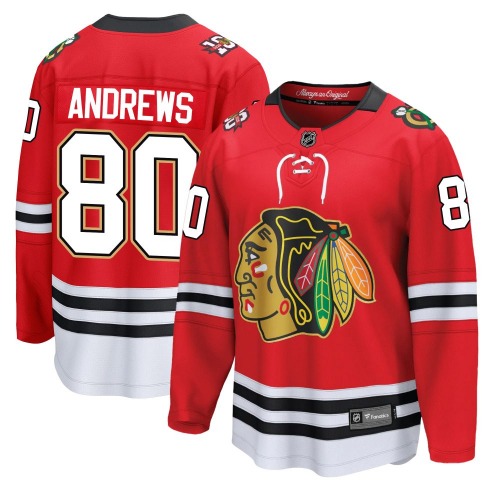 Zach Andrews Chicago Blackhawks Fanatics Breakaway Centennial Jersey (Red)