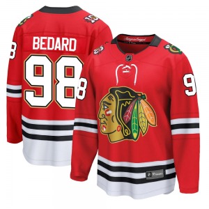Connor Bedard Chicago Blackhawks Fanatics Breakaway Centennial Jersey (Red)