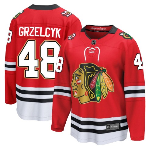 Matt Grzelcyk Chicago Blackhawks Fanatics Breakaway Centennial Jersey (Red)