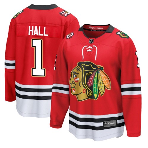 Glenn Hall Chicago Blackhawks Fanatics Breakaway Centennial Jersey (Red)
