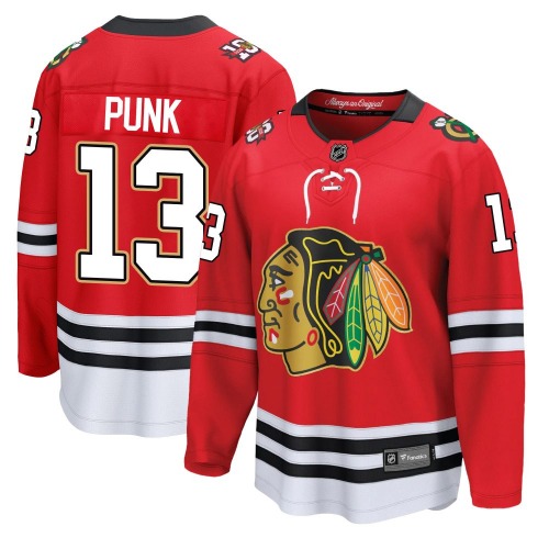 CM Punk Chicago Blackhawks Fanatics Breakaway Centennial Jersey (Red)
