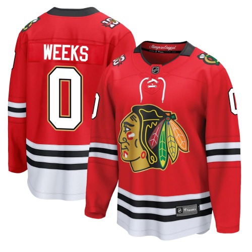 Mitchell Weeks Chicago Blackhawks Fanatics Breakaway Centennial Jersey (Red)