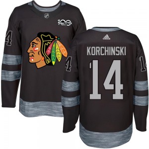Kevin Korchinski Chicago Blackhawks Authentic 1917-2017 100th Anniversary Jersey (Black)