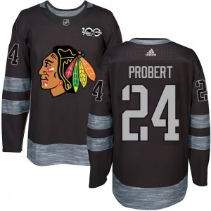 Bob Probert Chicago Blackhawks Authentic 1917-2017 100th Anniversary Jersey (Black)