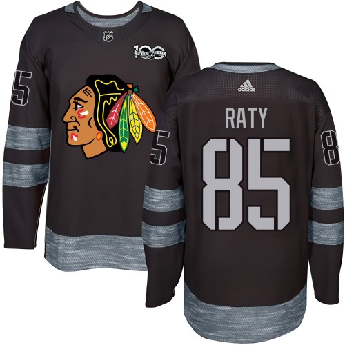 Aku Raty Chicago Blackhawks Authentic 1917-2017 100th Anniversary Jersey (Black)