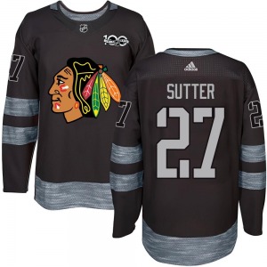 Darryl Sutter Chicago Blackhawks Authentic 1917-2017 100th Anniversary Jersey (Black)