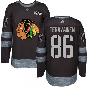 Teuvo Teravainen Chicago Blackhawks Authentic 1917-2017 100th Anniversary Jersey (Black)