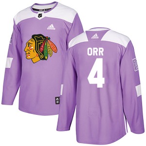 Bobby Orr Chicago Blackhawks Adidas Authentic Fights Cancer Practice Jersey (Purple)