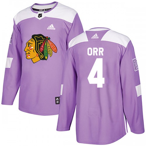 Bobby Orr Chicago Blackhawks Adidas Authentic Fights Cancer Practice Jersey (Purple)