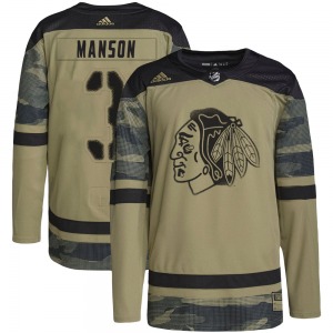Dave Manson Chicago Blackhawks Adidas Authentic Military Appreciation Practice Jersey (Camo)