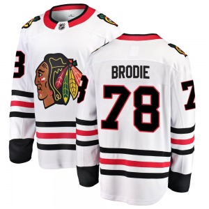 TJ Brodie Chicago Blackhawks Fanatics Branded Youth Breakaway Away Jersey (White)