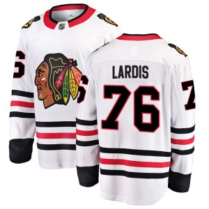 Nick Lardis Chicago Blackhawks Fanatics Branded Youth Breakaway Away Jersey (White)