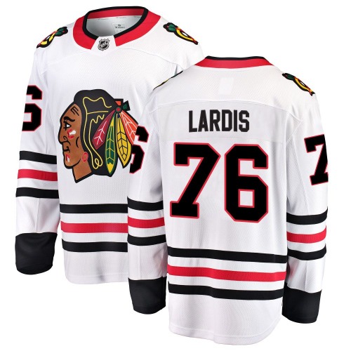 Nick Lardis Chicago Blackhawks Fanatics Branded Youth Breakaway Away Jersey (White)
