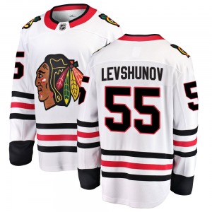 Artyom Levshunov Chicago Blackhawks Fanatics Branded Youth Breakaway Away Jersey (White)