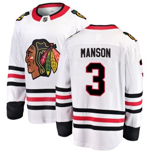 Dave Manson Chicago Blackhawks Fanatics Branded Youth Breakaway Away Jersey (White)