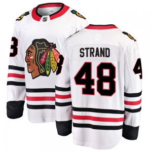Austin Strand Chicago Blackhawks Fanatics Branded Youth Breakaway Away Jersey (White)