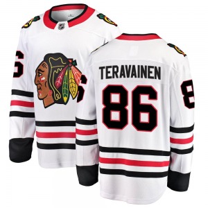 Teuvo Teravainen Chicago Blackhawks Fanatics Branded Youth Breakaway Away Jersey (White)