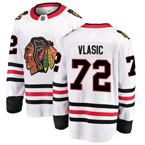 Alex Vlasic Chicago Blackhawks Fanatics Branded Youth Breakaway Away Jersey (White)