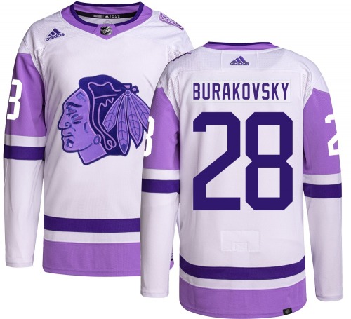 Andre Burakovsky Chicago Blackhawks Adidas Youth Authentic Hockey Fights Cancer Jersey