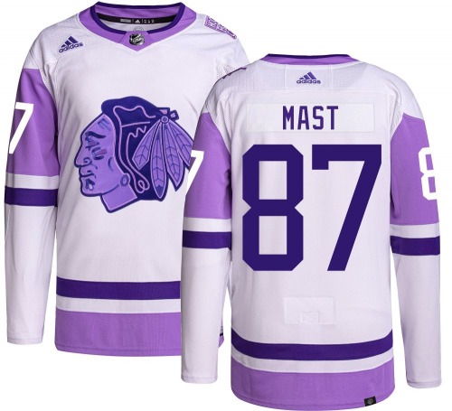 Ryan Mast Chicago Blackhawks Adidas Youth Authentic Hockey Fights Cancer Jersey