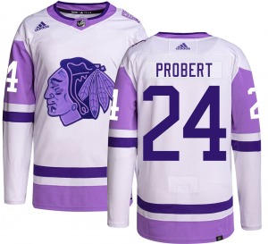 Bob Probert Chicago Blackhawks Adidas Youth Authentic Hockey Fights Cancer Jersey