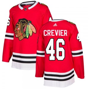 Louis Crevier Chicago Blackhawks Adidas Youth Authentic Home Jersey (Red)