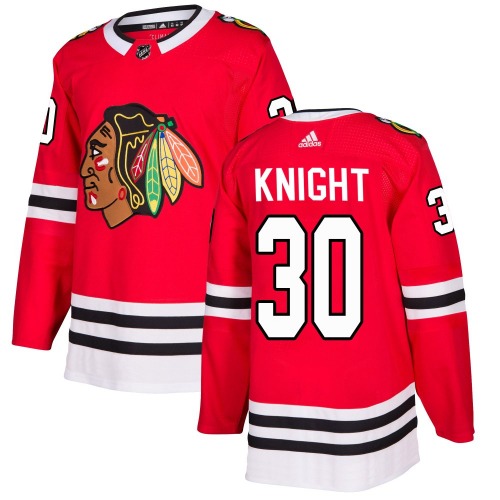 Spencer Knight Chicago Blackhawks Adidas Youth Authentic Home Jersey (Red)