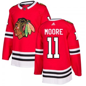 Oliver Moore Chicago Blackhawks Adidas Youth Authentic Home Jersey (Red)